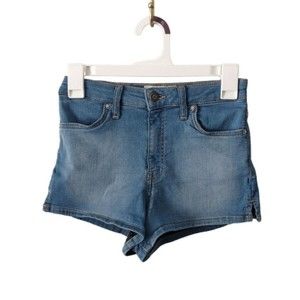 We The Free People Faux Jean Shorts Womens 25 US 2 Stretchy Shorty